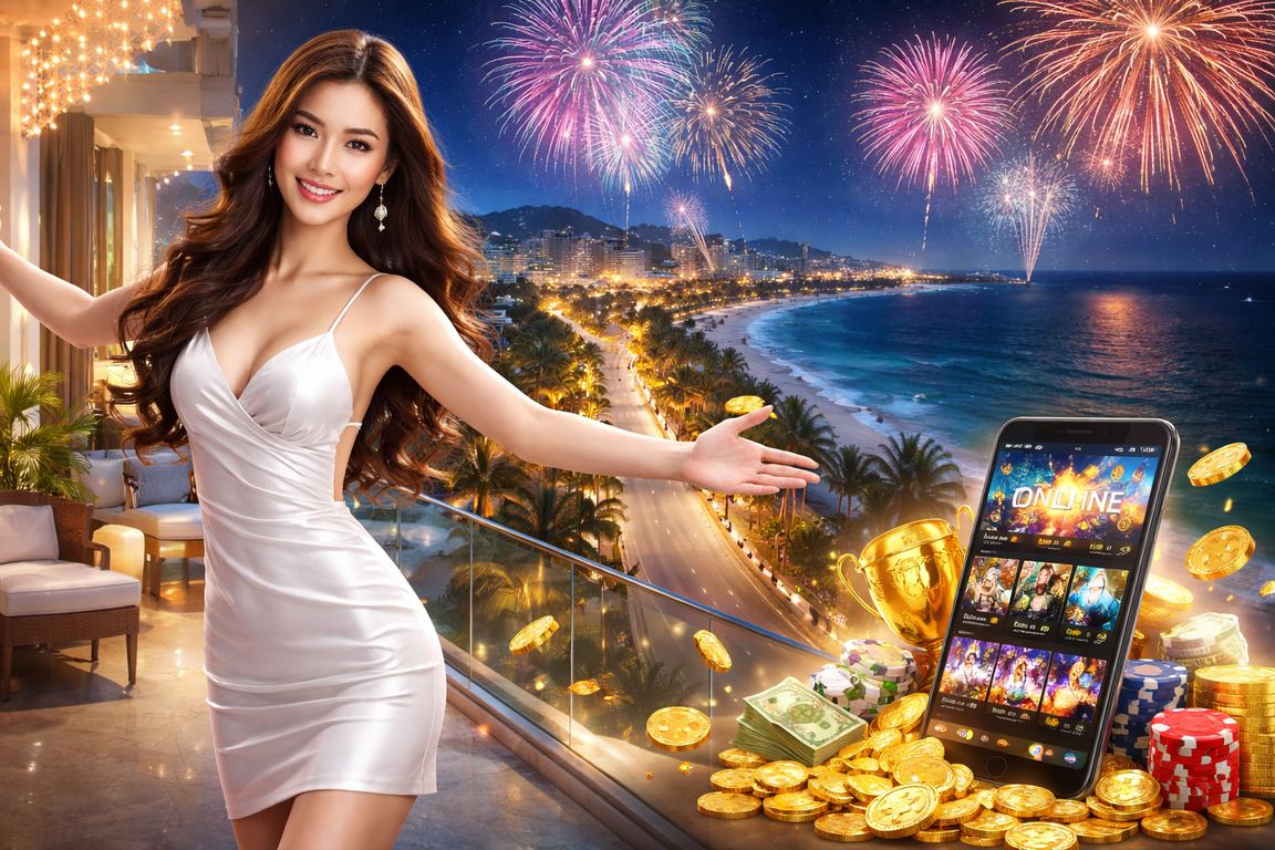Không khí lễ hội và đặt cược sôi động tại Phan Thiết với ánh đèn rực rỡ bên bờ biển