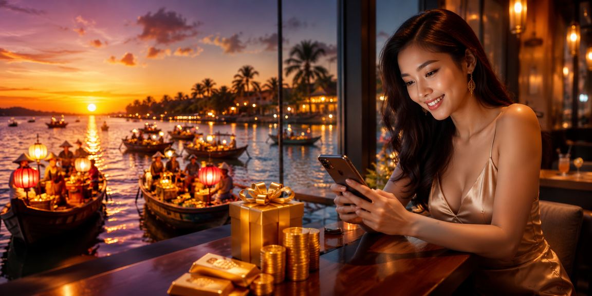 Toàn cảnh không gian giải trí casino và cá cược thể thao sôi động tại Việt Nam với đèn chiếu rực rỡ